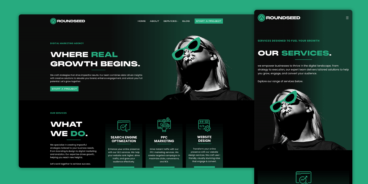 Roundseed - A Bold, Modern, Lightning-Fast Website for Roundseed