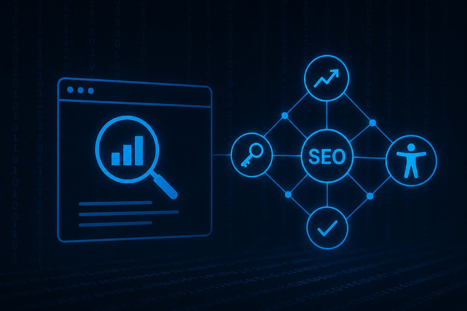 Digital SEO and accessibility tools interface focused on search visibility and inclusive website design