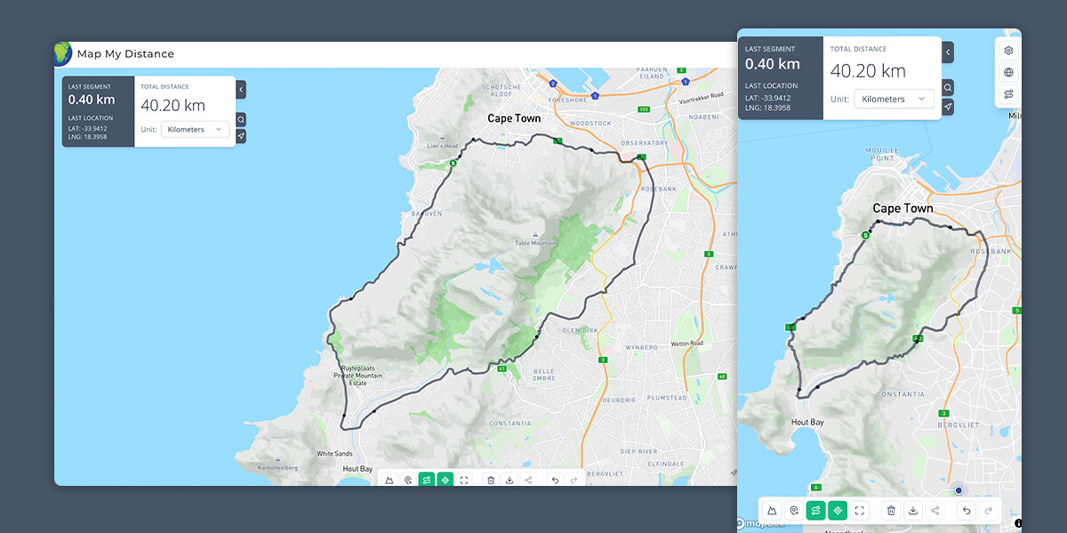 Map My Distance featured image showing map views